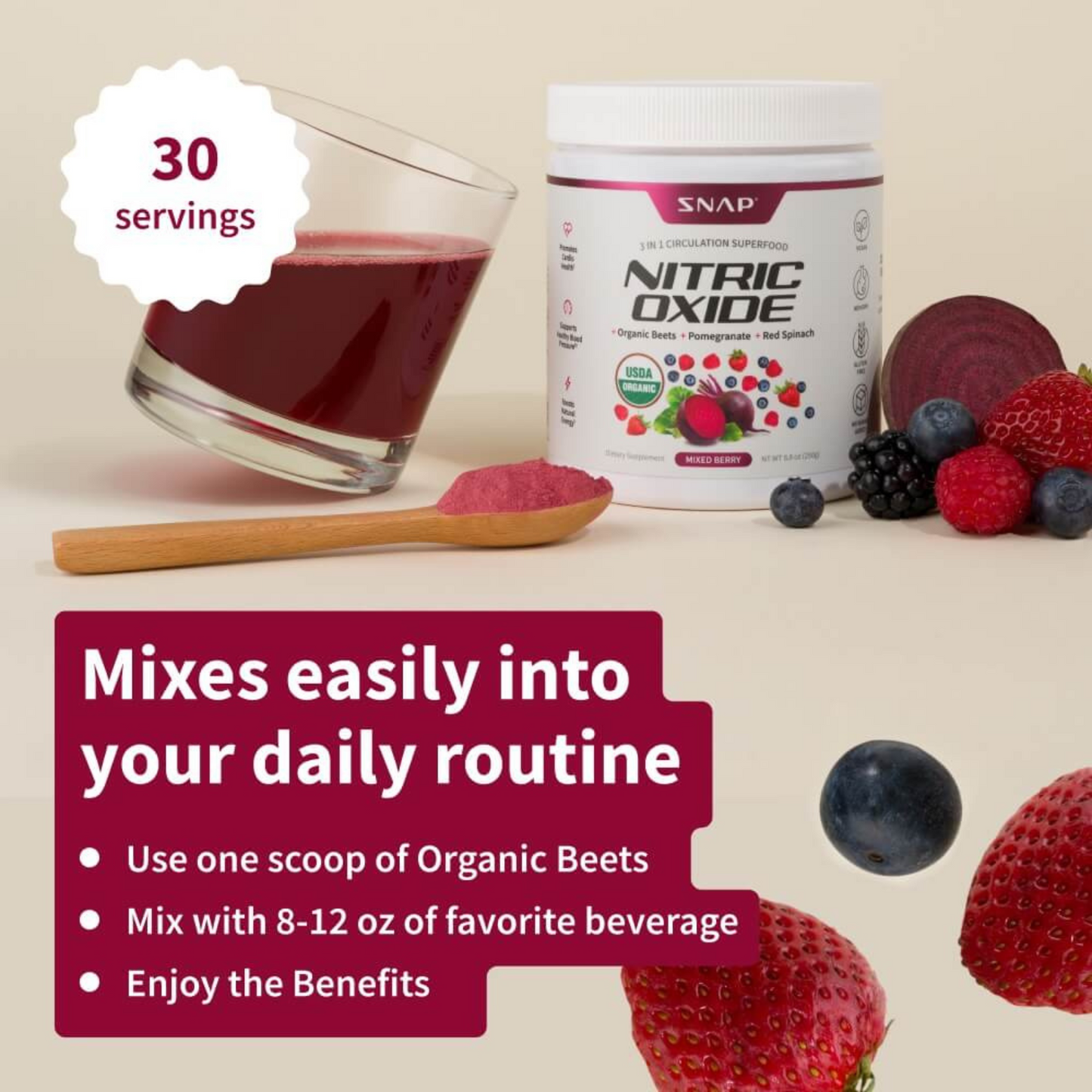 Organic Beets - Mixed Berry Flavor