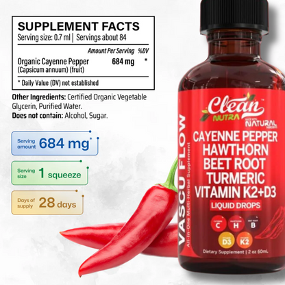 Cayenne pepper supplement liquid drops