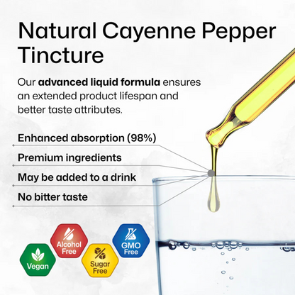 Cayenne pepper supplement liquid drops