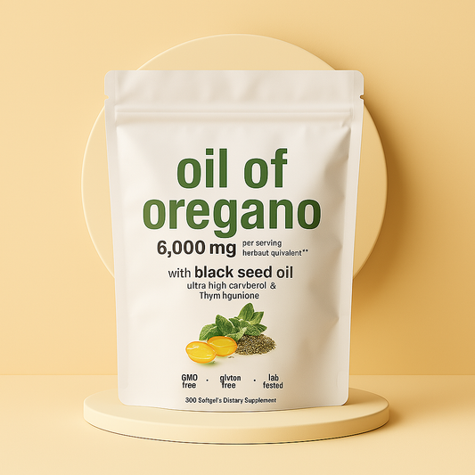 Oregano Oil and Black Seed Oil Extract Tablets.