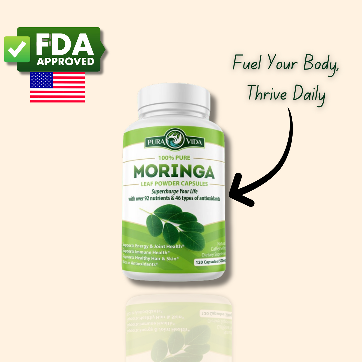 Moringa Leaf Powder Capsules